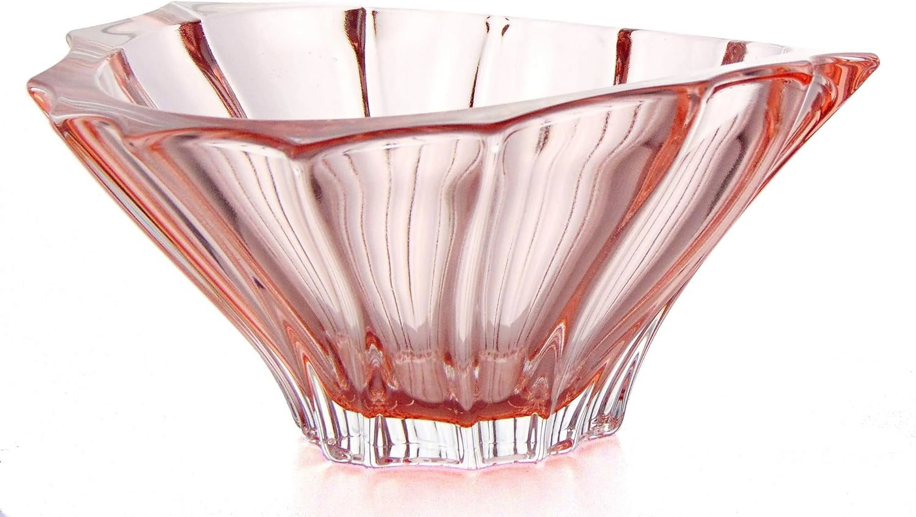 Plantica Collection Modern Crystal Hand-Crafted Decorative Bowl - 8.8 Inch Medium Bowl,