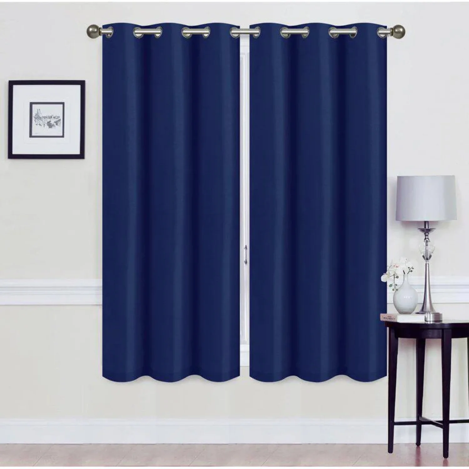 Set of 2: Foam-Backed Blackout Grommet Curtain Panel