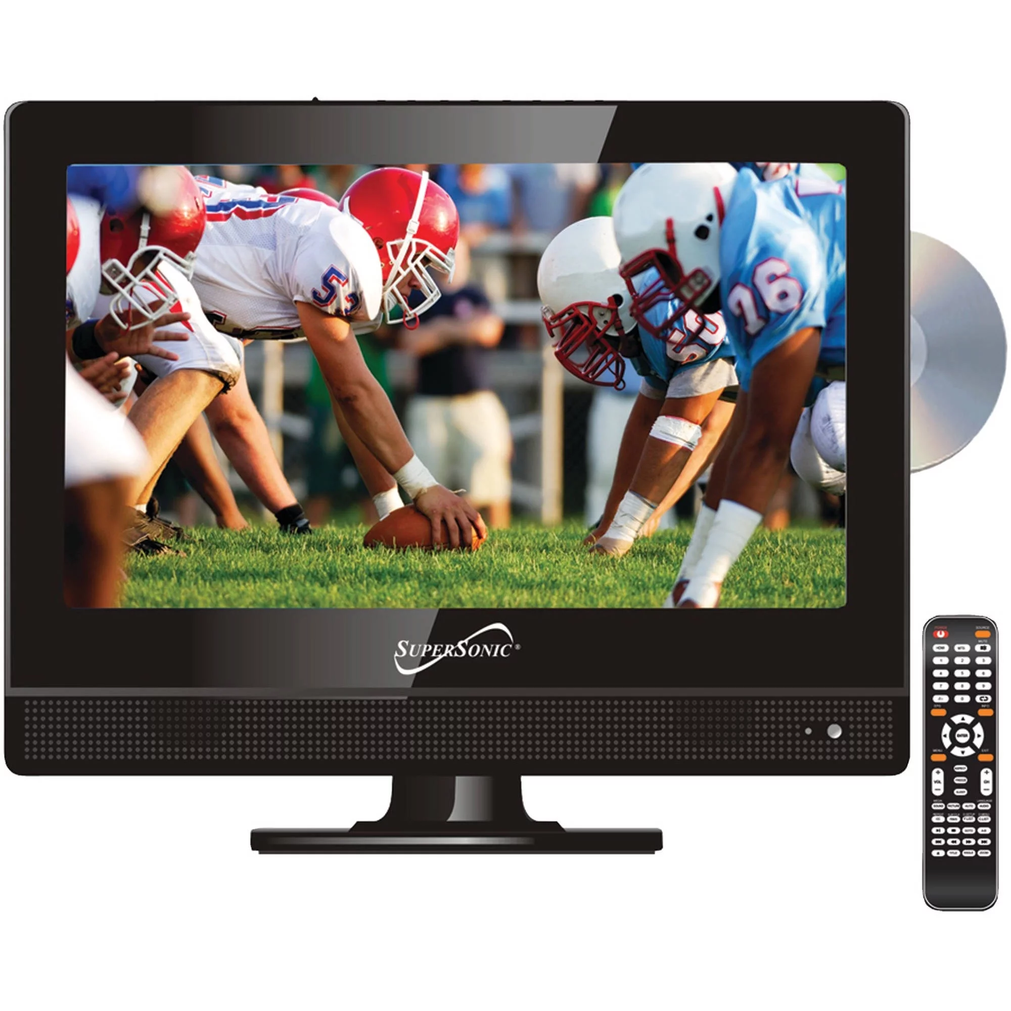 Supersonic 818549021673 13.3 in. Class - HD LED TV & DVD Combo - 720P, 60Hz HDTV Flat Digital Antenna