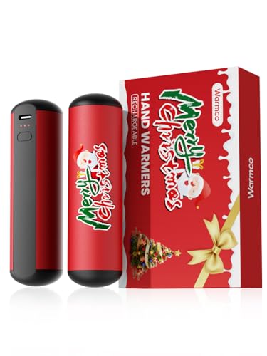 Hand Warmers Rechargeable 2 Pack, Warmco 10000mAh Magnetic Electric Handwarmers Portable Power Bank, 9Hrs Warmth 3 Levels Heat Up to 136°F Reusable Battery Operated Heater Keep You Warm in Winter