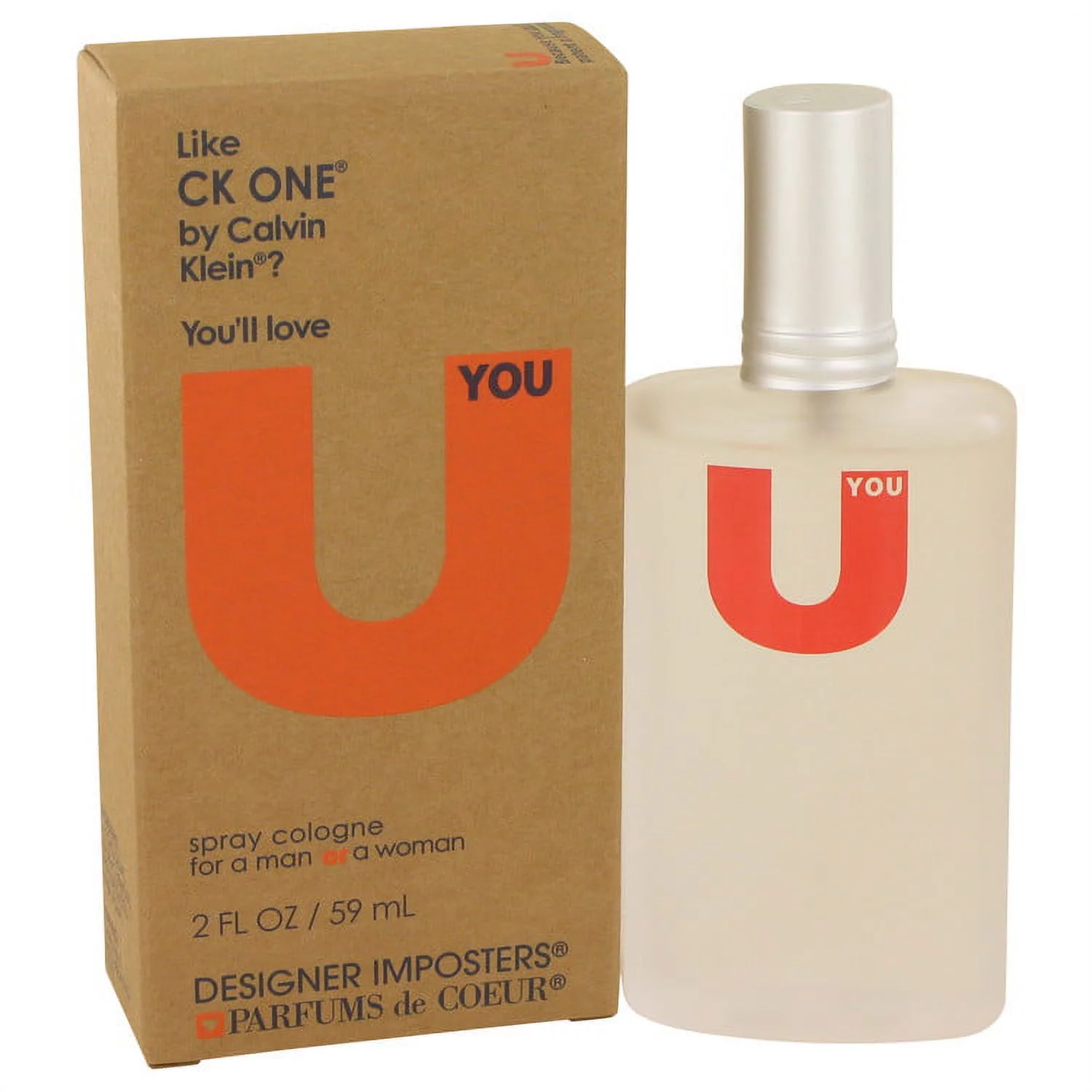 Designer Imposters U You Perfume By Parfums De Coeur Cologne Spray (Unisex) 2 oz(Pack of 4)