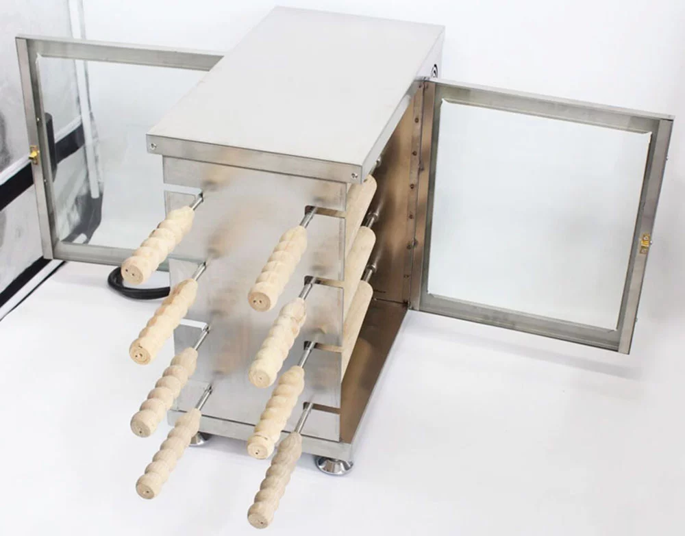 Techtongda Chimney Cake Roll Maker Chimney Toaster Cooking Bread Oven Bakery Ovens 16 Rollers Kitchen