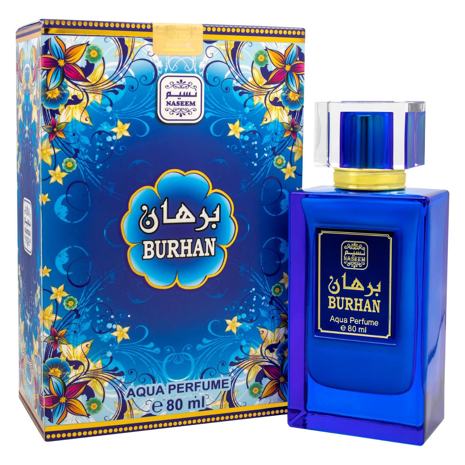 Burhan Aqua Perfume Arabic Non Alcoholic Floral Amber Musk Men Parfum by Naseem