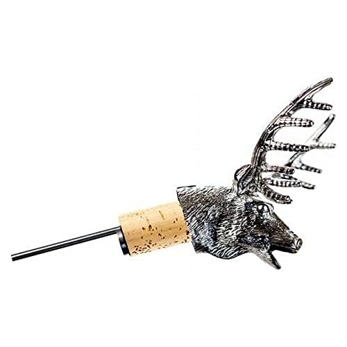 Stainless Steel and Cork Stag Wine Pourer