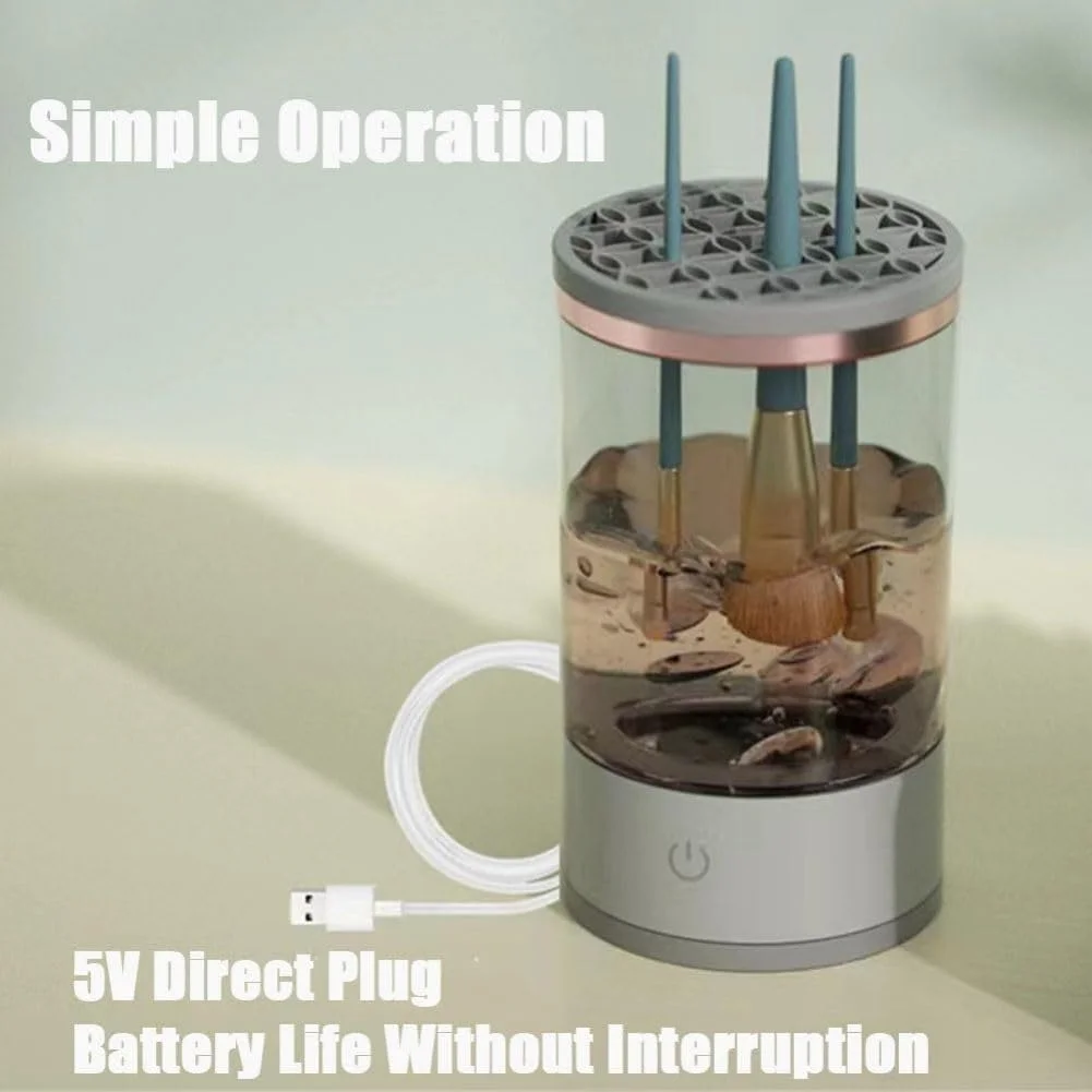 JUXYUE Illumi Cosmetic Brush Blender, Illumi Cosmetic Brush Cleaner, Brushly Professional Cosmetic Brush Cleaner, Electric Cosmetic Brush Cleaner, Automatic Rotating Cosmetic Brush Cleaner