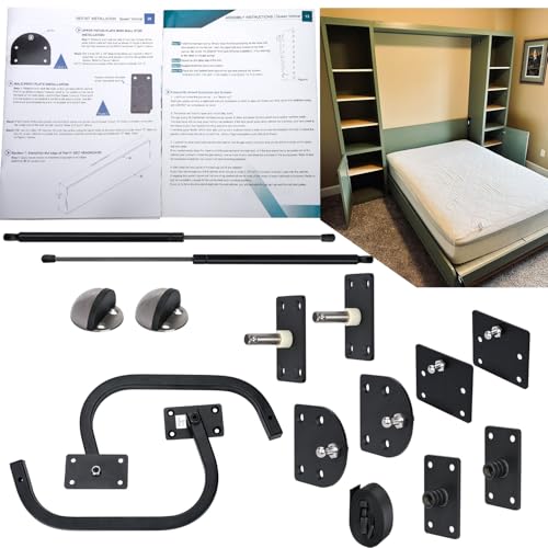 TOPOWN Queen Size Deluxe Murphy Bed Kit Queen Murphy Bed Kit Murphy Bed Hardware DIY Murphy Bed Kit Queen (Vertical)