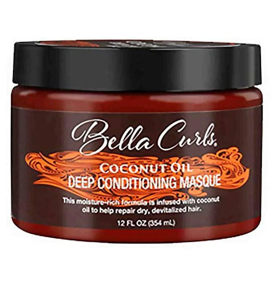 Bella Curls Coconut Oil Deep Conditioning Masque, 12 Oz, 3 Pack
