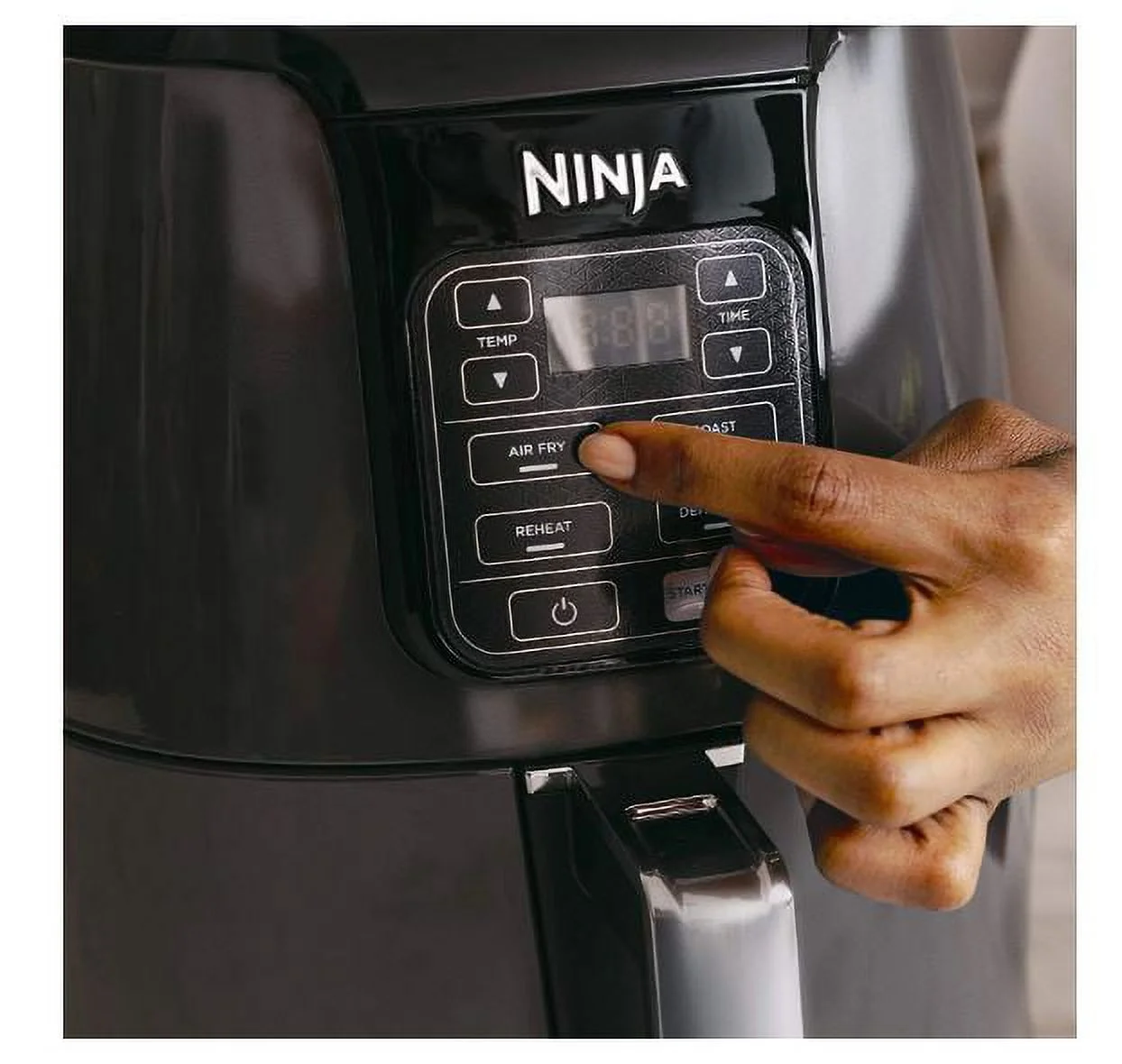 Built-In Smart  Black Large Electric Air Fryer 4 Qt