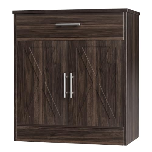 Shintenchi Kitchen Buffet Cabinet with Adjustable Shelf, Modern Kitchen Storage Cabinet,Farmhouse Coffee Bar Cabinet（Ash Grey）