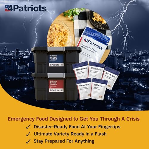 4Patriots 2-Week Survival Food Kit: Emergency Food Supply Designed to Last 25 Years, 84 Servings