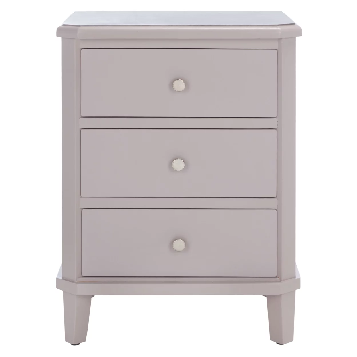 SAFAVIEH Joe End Table With Storage Drawers Grey