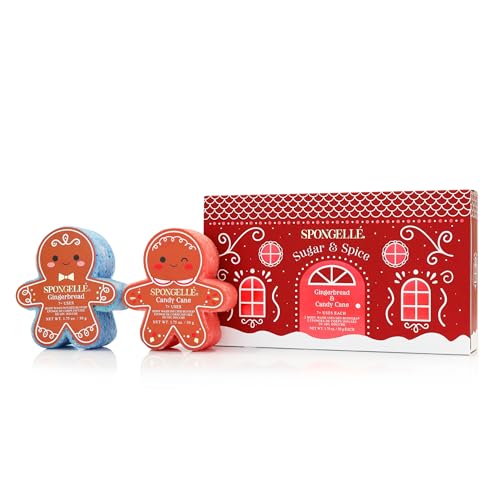 Spongellé Gingerbread Gift Set Body Wash Infused Buffers, Sugar & Spice