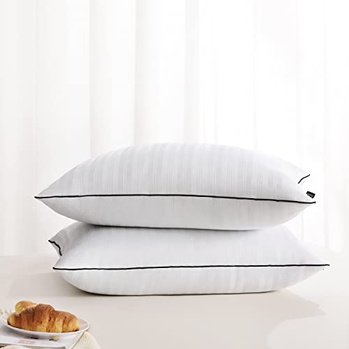 downluxe Down Alternative Pillows King Size Set of 2 - Hotel Collection Soft Bed Pillows for Sleeping, Perfect for Side, Back and Stomach Sleepers, 20 X 36
