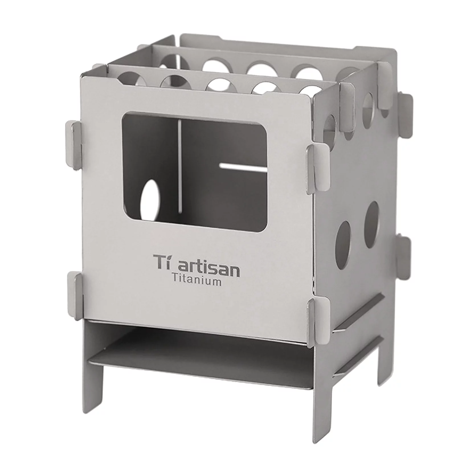 Ti artisan Portable Foldable Titanium Wood Burning Stove Pocket Stove Camping Cooking Picnic Backpacking Stove