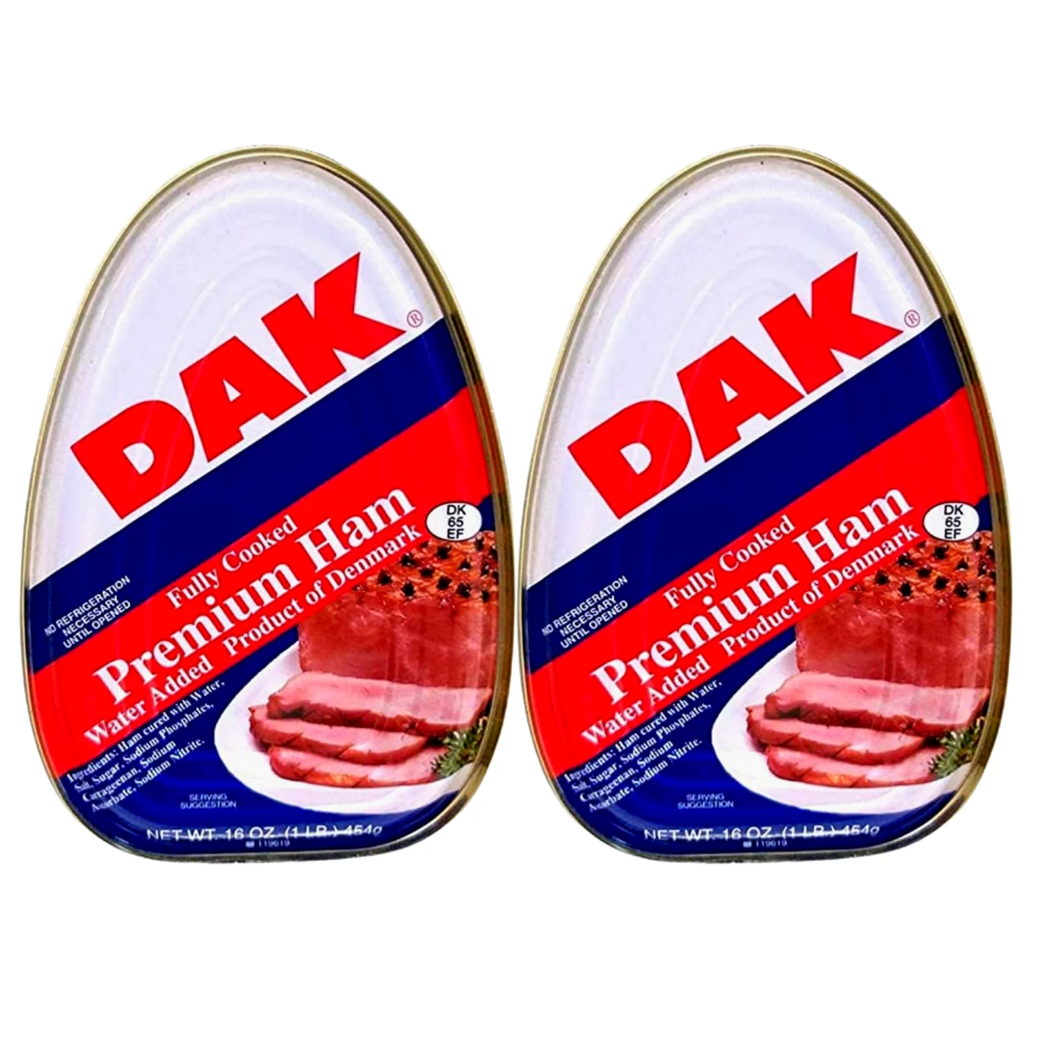 Premium Canned Ham 16oz Easy Open Can Fully Cooked Ready to Eat Camping Picnic Meal Breakfast Lunch Snack Premade Valentines Birthday Party Dinner Main Dish Salad Sandwich Glazed Meat, Pack of 2