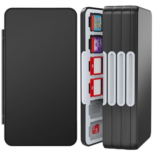 HEIYING Game Card Case Holder Compatible with Nintendo Switch 2 / OLED / Lite ,Portable Memory Card Storage Case with 96 Games Cards Slots and 24 Micro SD Cards Slots
