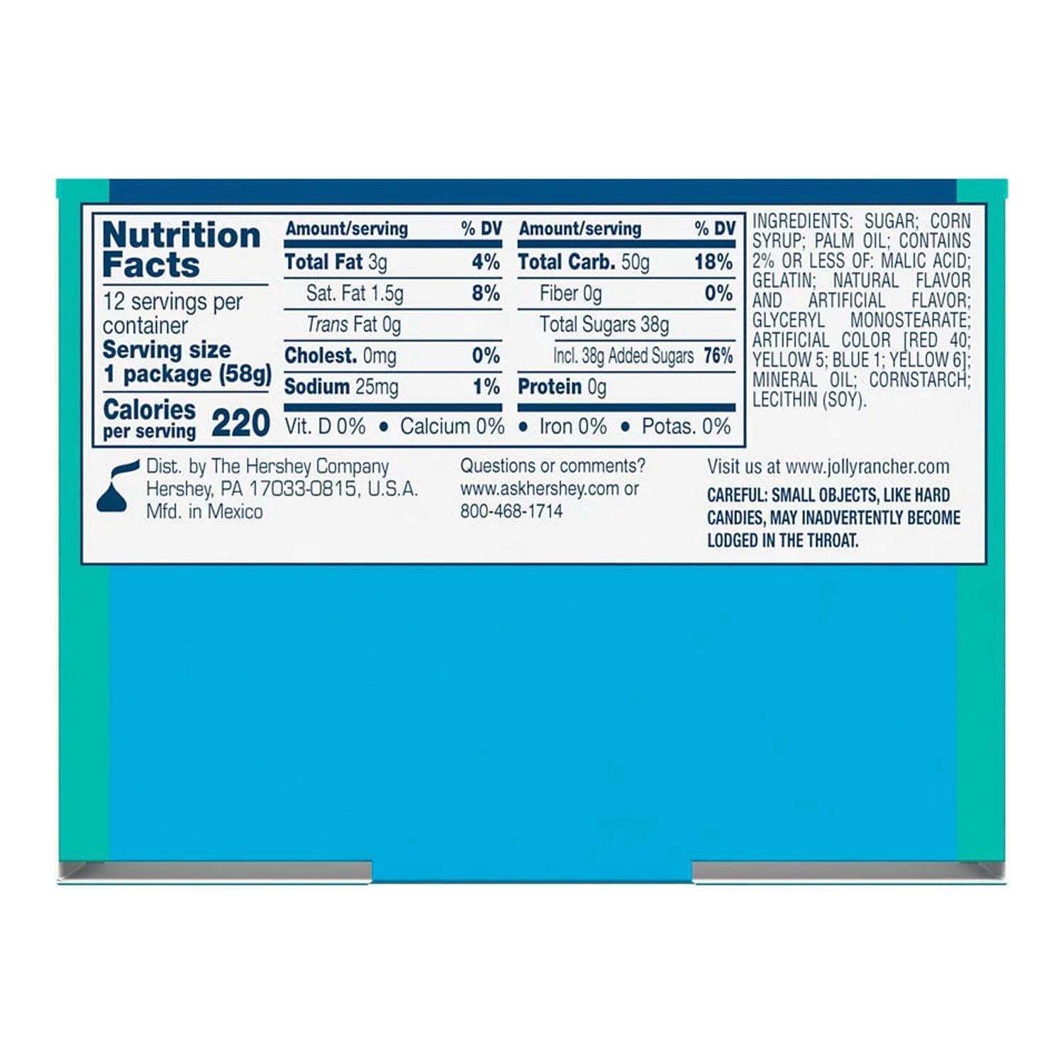 Jolly Rancher Chews Assorted Fruit Flavored Candy, Box 2.06 oz, 12 Count