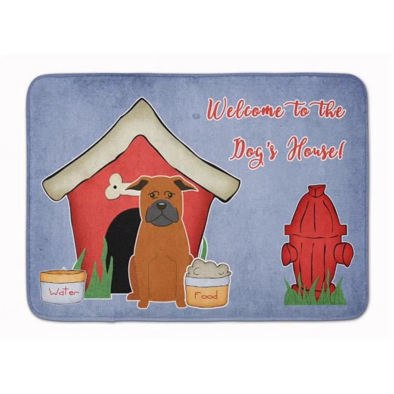 Carolines Treasures  Dog House Chinese Chongqing Dog Machine Washable Memory Foam Mat