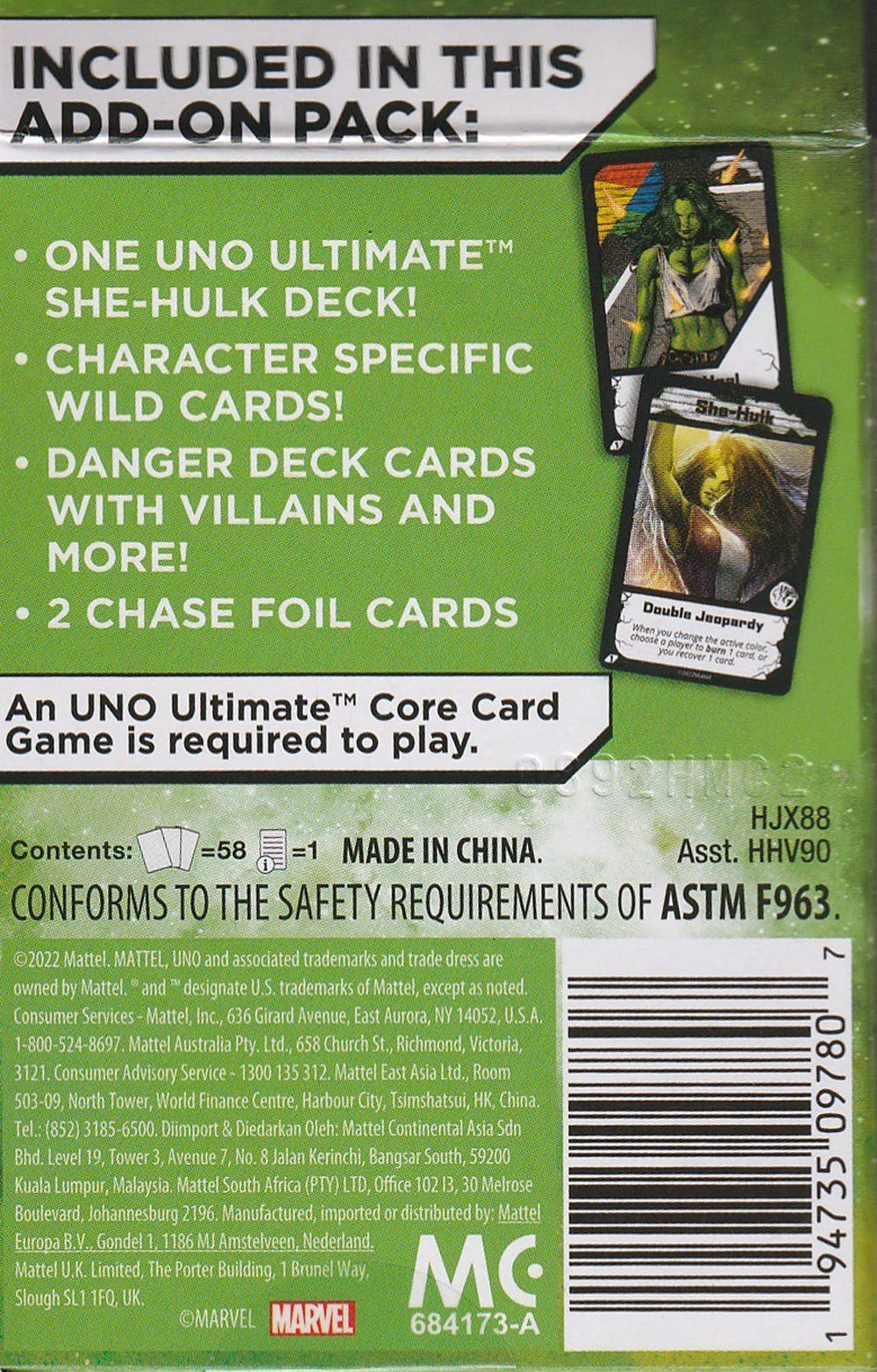 UNO Ultimate Add-On Pack She-Hulk