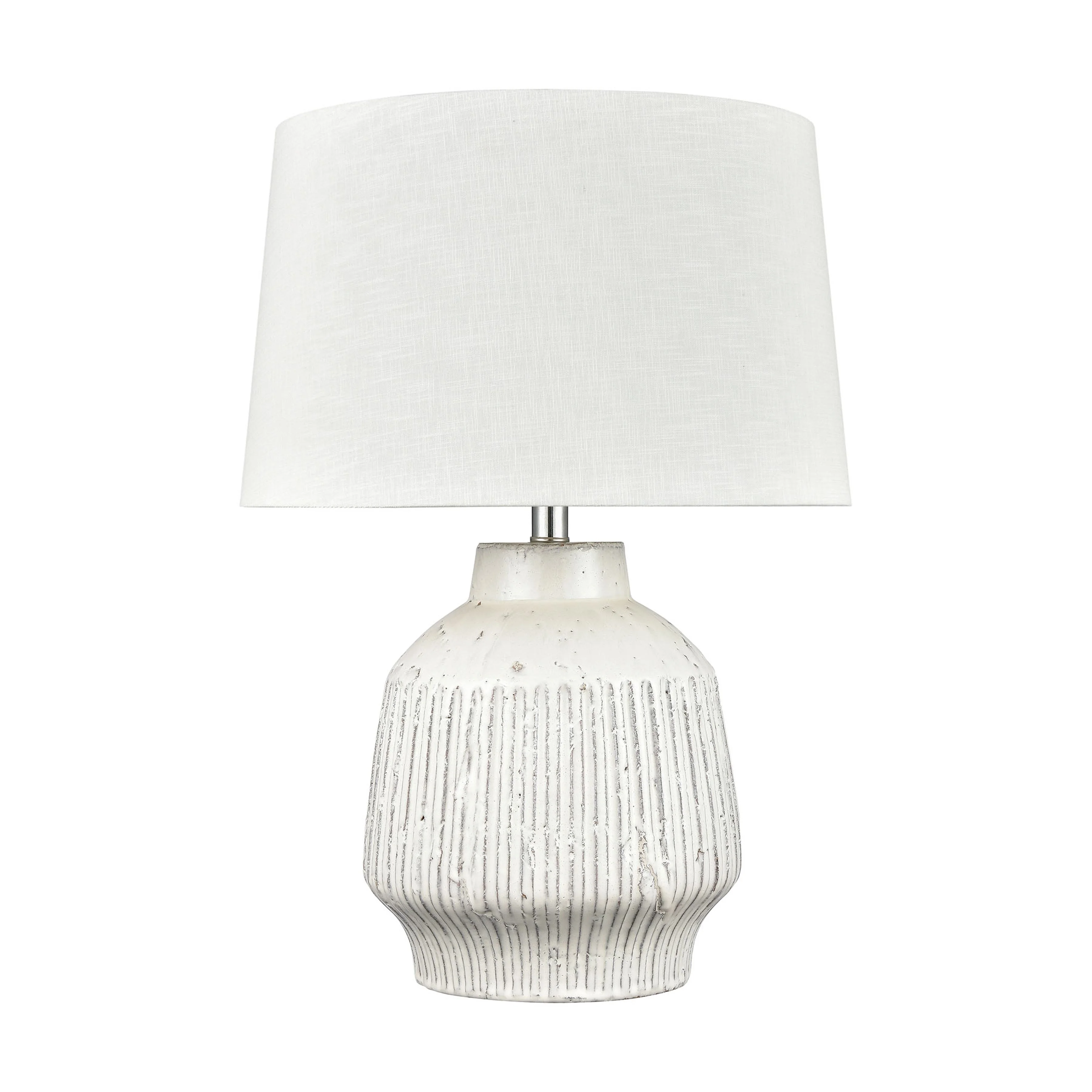 Elk Home 16-Inch Wide Rhoda Table Lamp, Transitional, White