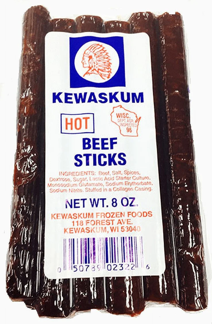 Beef Sticks, Hot (Kewaskum) 8 oz