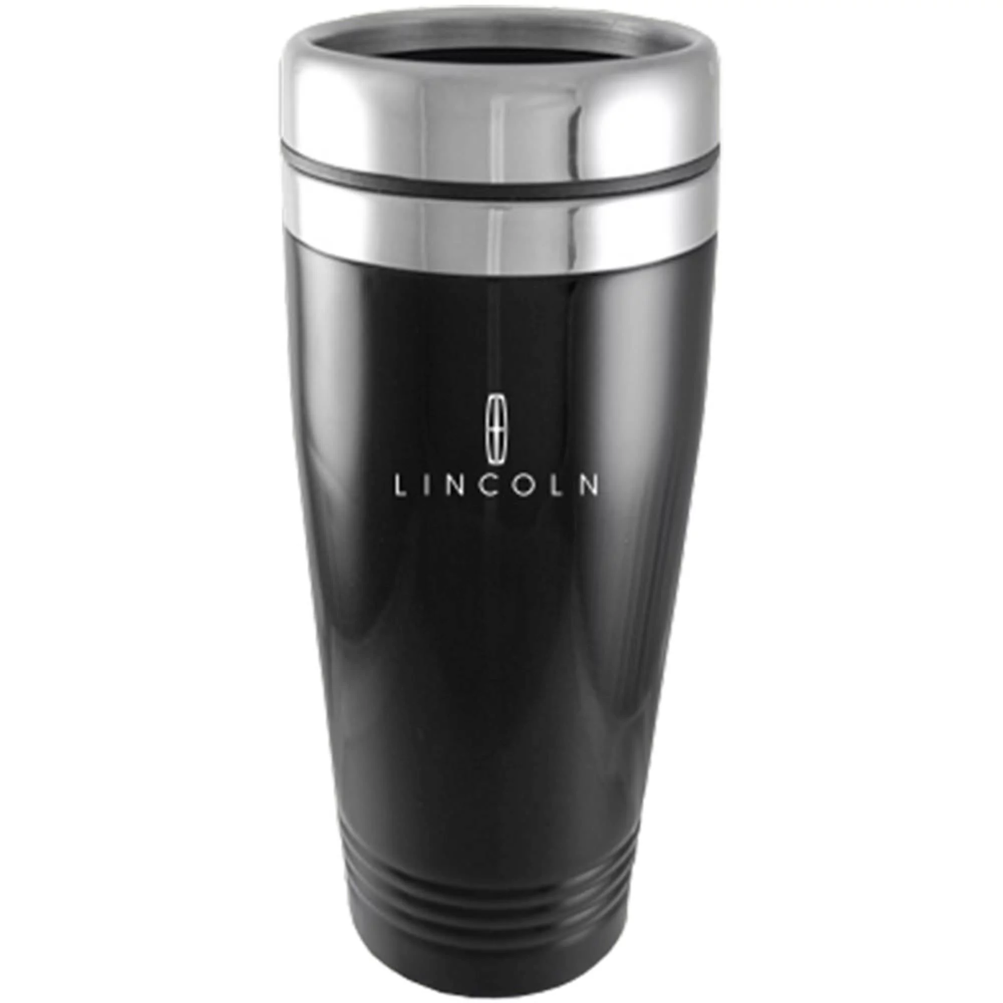 Lincoln Logo Black Stainless Steel Travel Mug