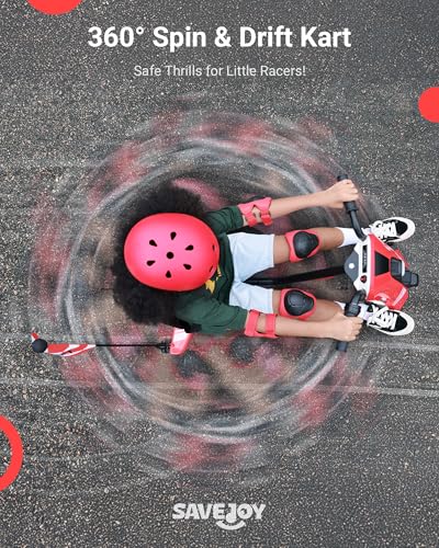 Electric Go Kart for Kids Ages 6-12 - 12V Drifting Go Cart Shift - 360° Spin, Twist Grip, Stepless Speed, Max 5 MPH, 3 Adjustable Seat, Music, Bluetooth, Drift Kart for Riders up to 132 lbs, Black