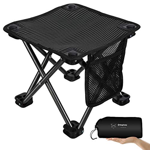 KingCamp Camping Stool Small Protable Folding Stool Mini Lightweight Backpacking Slacker Chair for Outdoor Camping Hiking Fishing Traveling Picnic