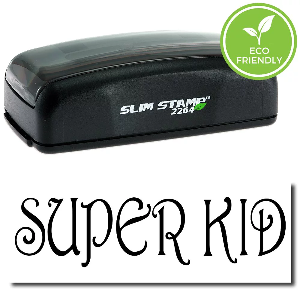 Large Pre-Inked Super Kid Stamp with Pink Ink