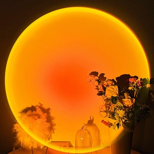Sunset Lamp Projector with Remote Control, Multiple Colors LED APP Control Sunset Light Three Control Methods Night Light for Room Decor/Christmas Gifts/Photography/Party/Bedroom Decor
