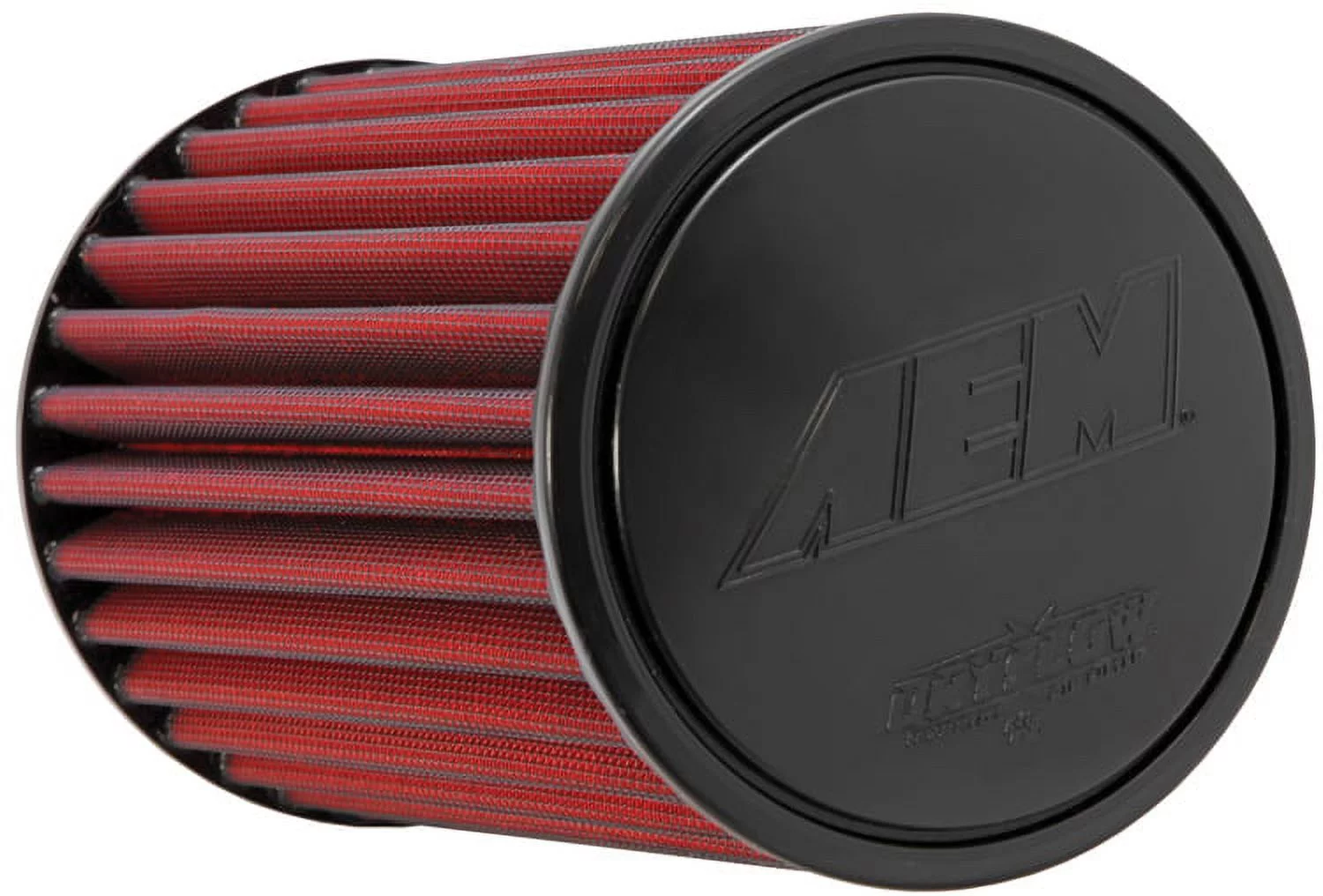 AEM 21-2059DK Universal DryFlow Clamp-On Air Filter: Round Tapered; 4 in (102 mm) Flange ID; 9.188 in (233 mm) Height; 6 in (152 mm) Base; 5.125 in (130 mm) Top