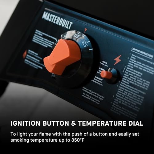 Masterbuilt? 40-inch ThermoTemp Propane Gas Vertical BBQ Smoker with Analog Temperature Control and 960 Cooking Square Inches in Black, Model MB20051316