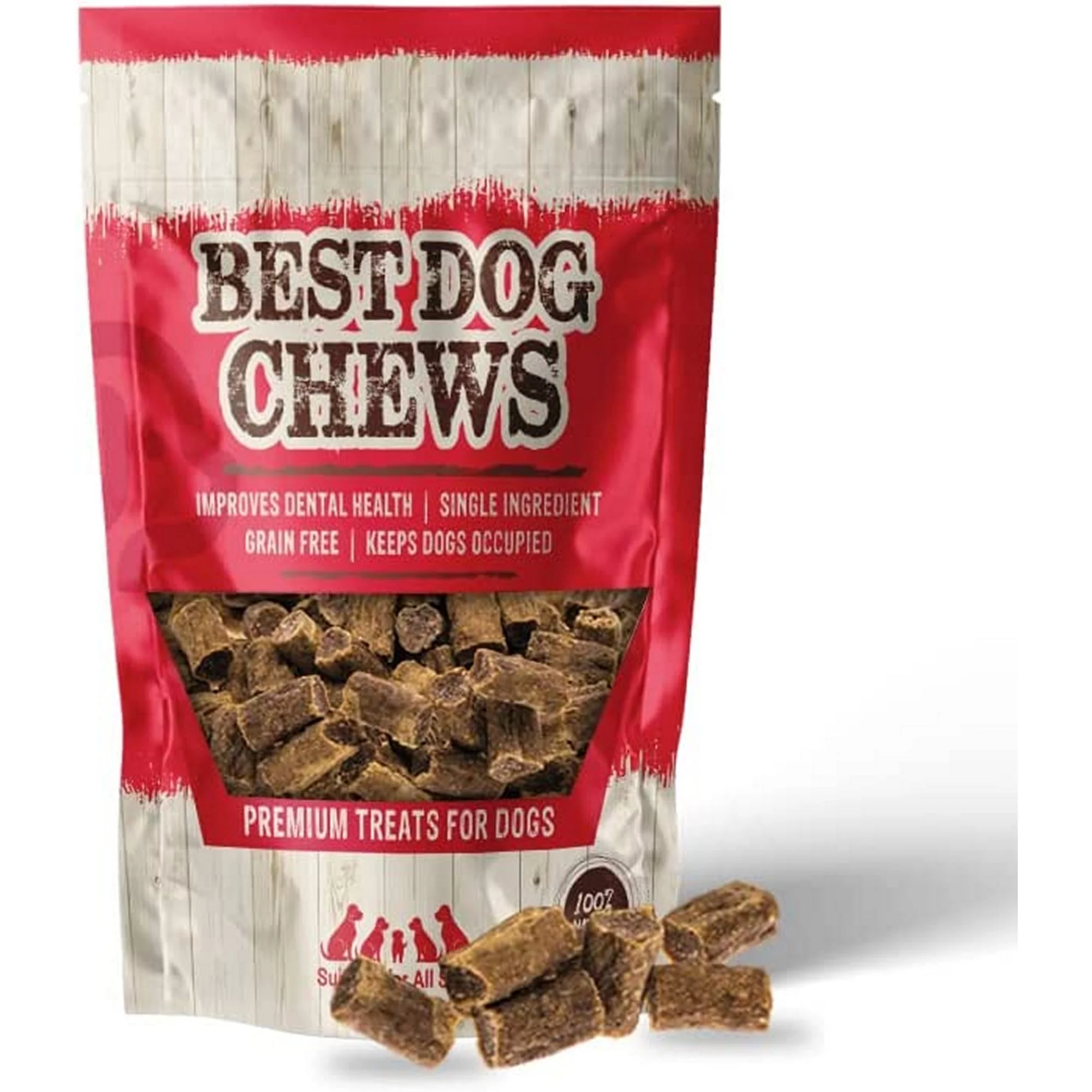 Best Dog Chews - Premium Beef Bon Bons - 16oz (5g) | Irresistible Training Treats for Dogs | Rawhide Free | All Natural Ingredients | For Large Dogs & Aggressive Chewers | All Breed Sizes & Puppies