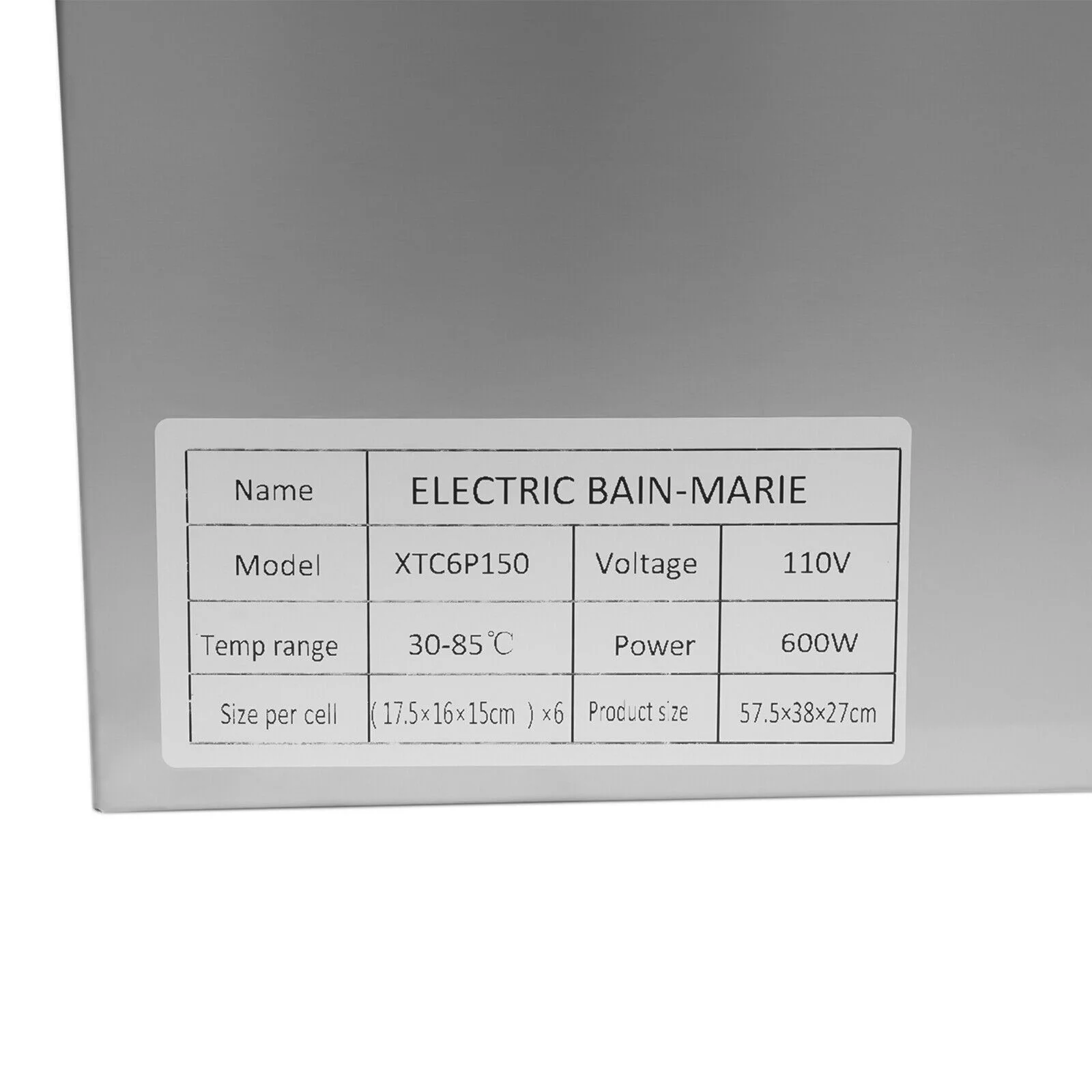 Miumaeov 110V 6-Pan Commercial Food Warmer with Adjustable Temperature from 30°c-85°c Home Food Steam Table Electric Countertop Food Warmer Restaurant Warming Buffet Server