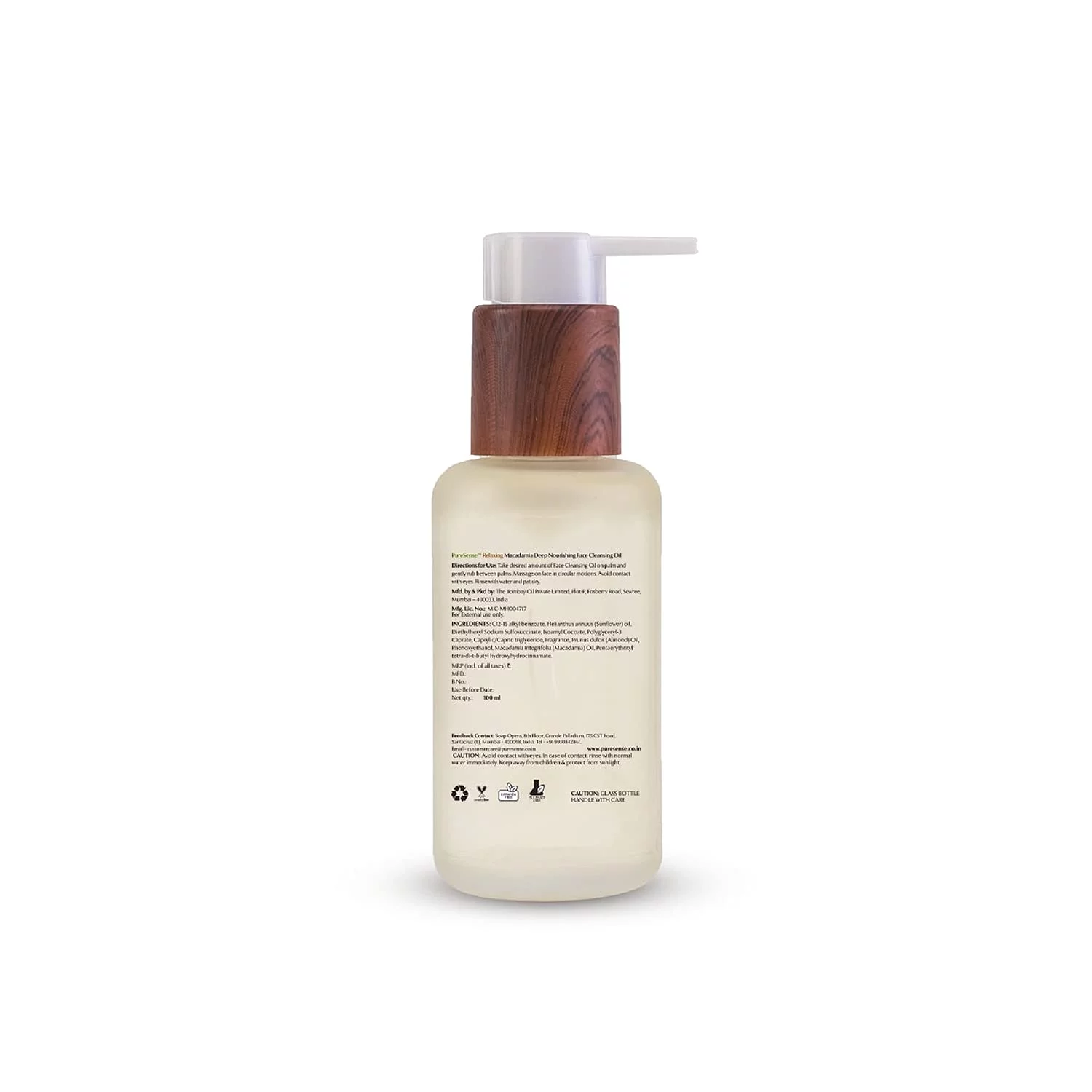 PureSense Relaxing Macadamia Deep Nourishing Face Cleansing Oil (100ml)