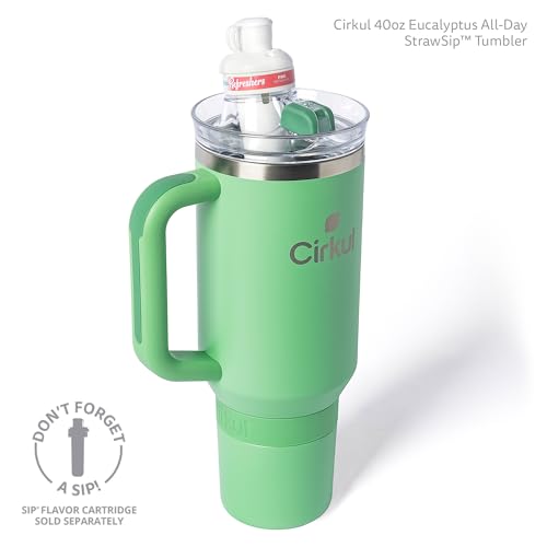 Cirkul 40oz. Carbon Stainless Steel Tumbler with Handle, All-Day StrawSip™, Double-Wall Insulated