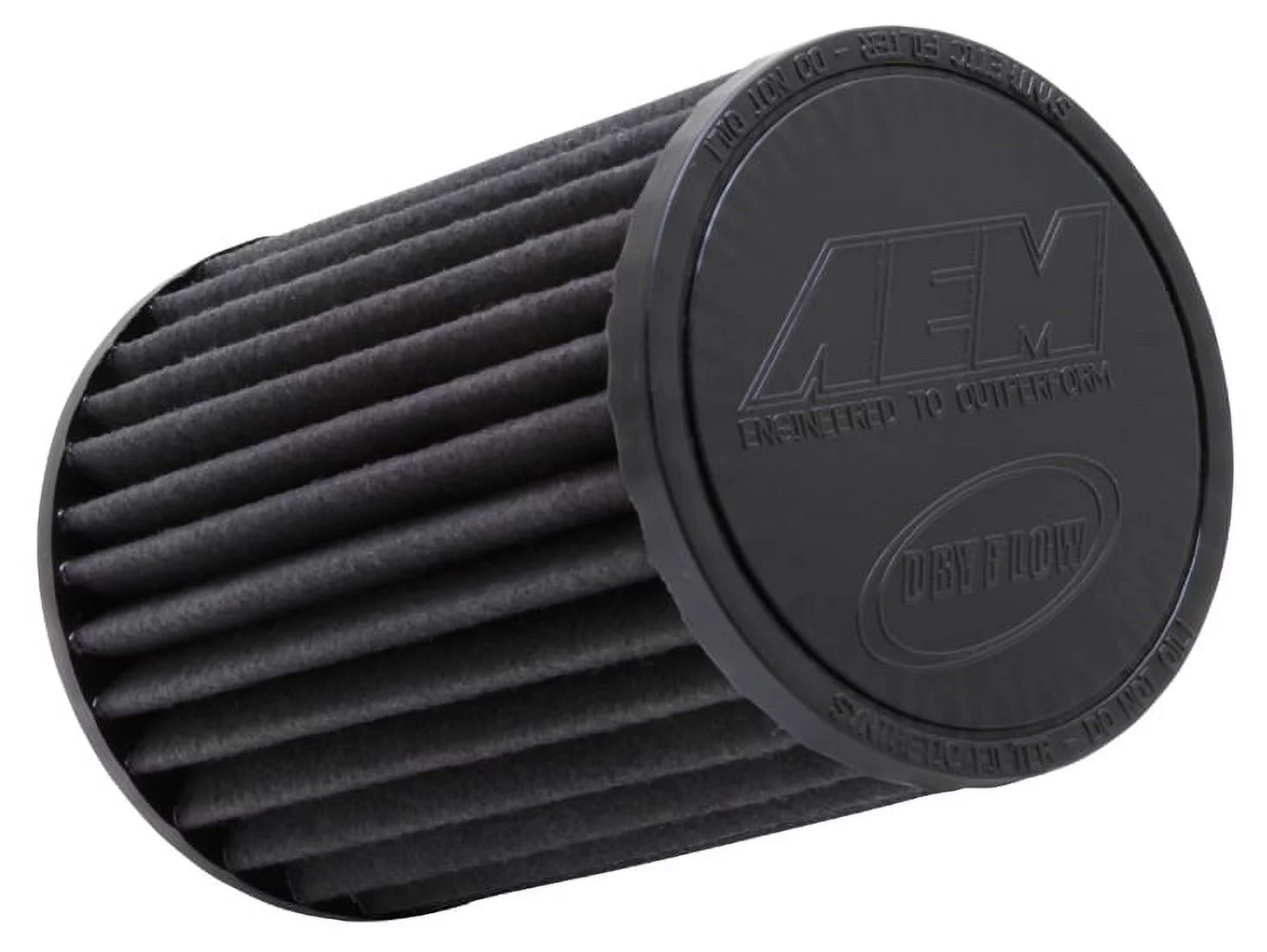 AEM 21-2047BF Universal DryFlow Clamp-On Air Filter: Round Tapered; 3.5 in (89 mm) Flange ID; 7 in (178 mm) Height; 5.25 in (133 mm) Base; 4.75 in (121 mm) Top