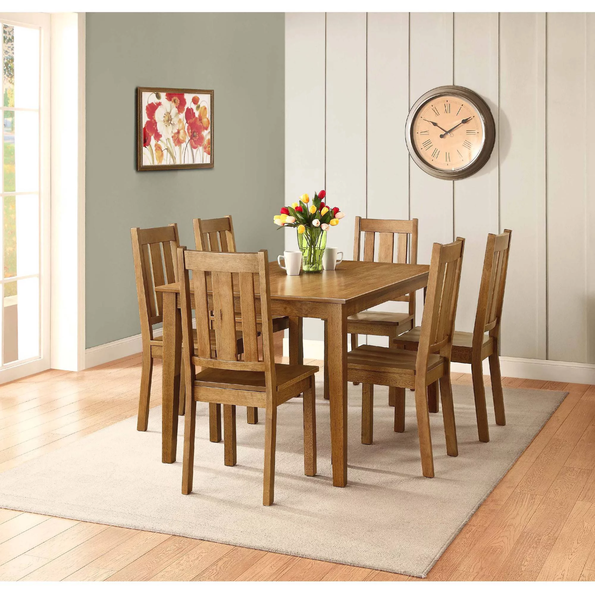 Better Homes and Gardens Bankston Dining Chair, Set of 2, Honey
