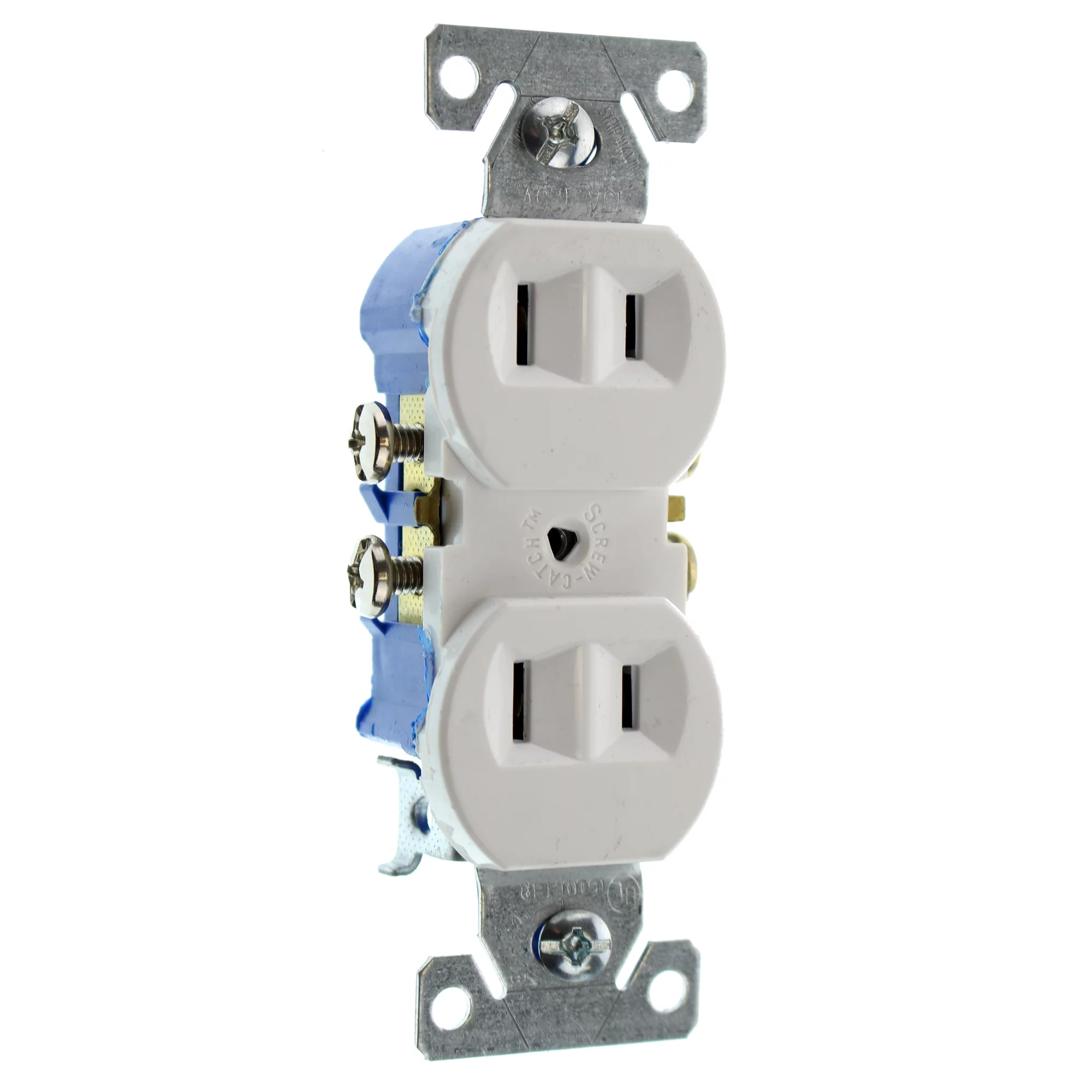 Hubbell RR15NGWZ Duplex Recetpacle Outlet, Non-Grounding, 2-Wire, 15-Amp, 120-Volt, White, (10-Pack)