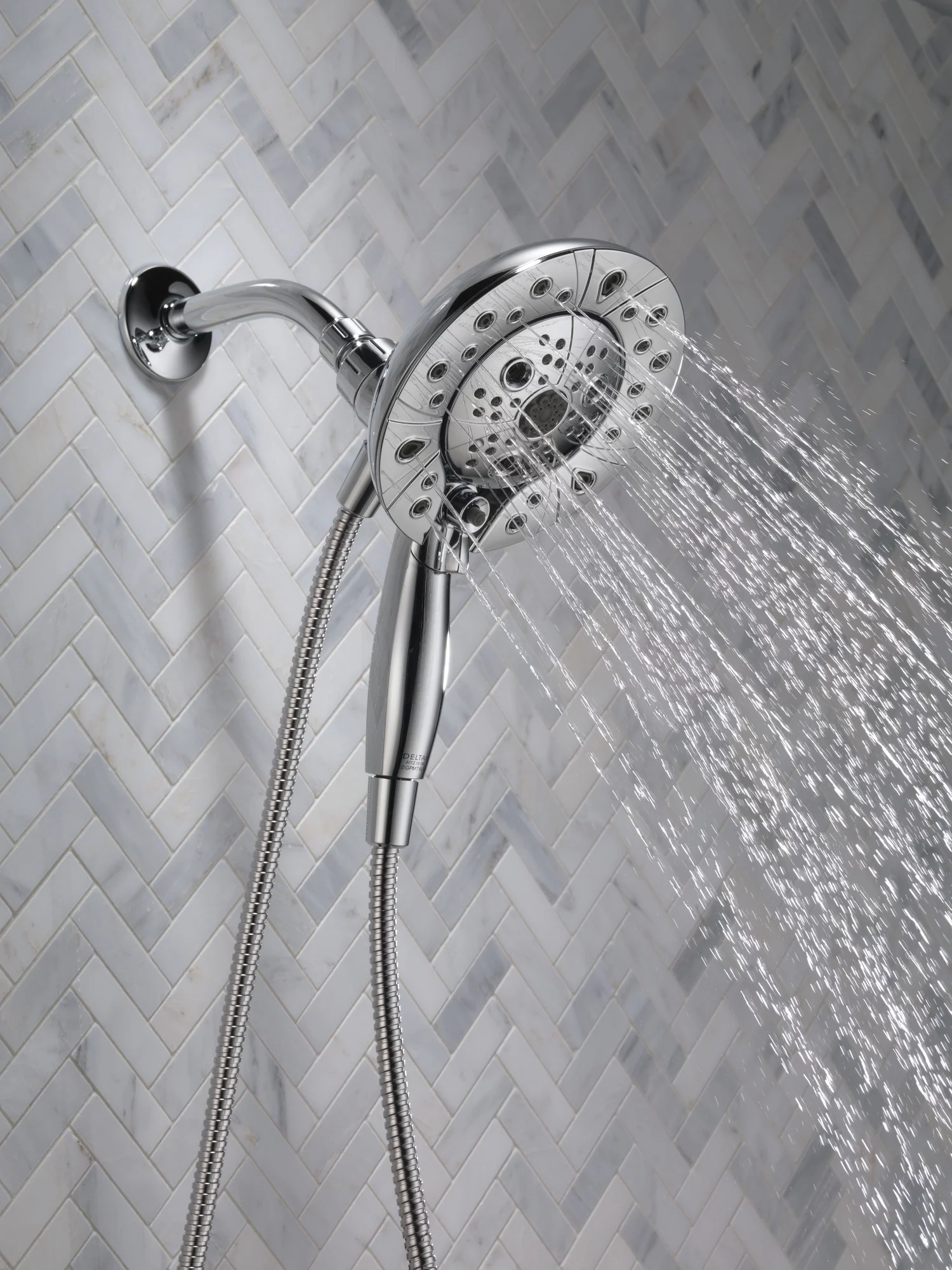 Delta 5-Spray Hand Shower and Shower Head Combo in Chrome 58480-PK