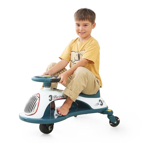 UNICOO Electric Drifting Go Kart for Kids, 36V High Performance Ride On Drift Car w/360° Spin, Electric Wiggle Car with Pedal for Kids 3+ w/LED Lights, Bluetooth Player.