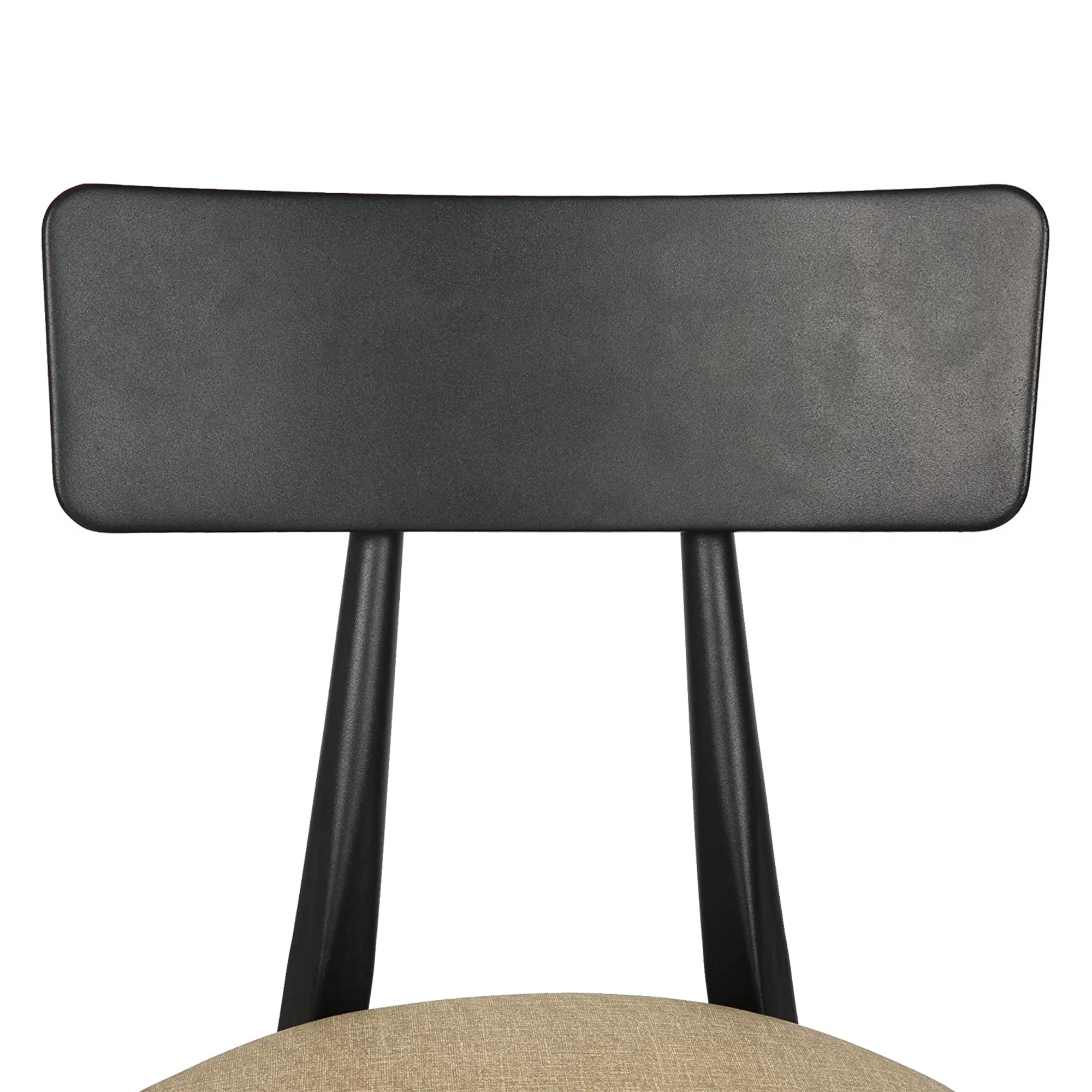 KARMAS PRODUCT Mid-Century Dining Chairs Set of 2, W/Simple Back & PU Leather Cushion, Iron Frame Chairs, Easy Assemble, Simple Chair for Dining Room, Living Room, Bistro, Sandalo