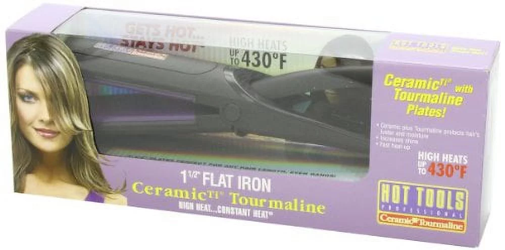 Hot Tools Ceramic Titanium Flat Iron ( 1.5 inch plate)