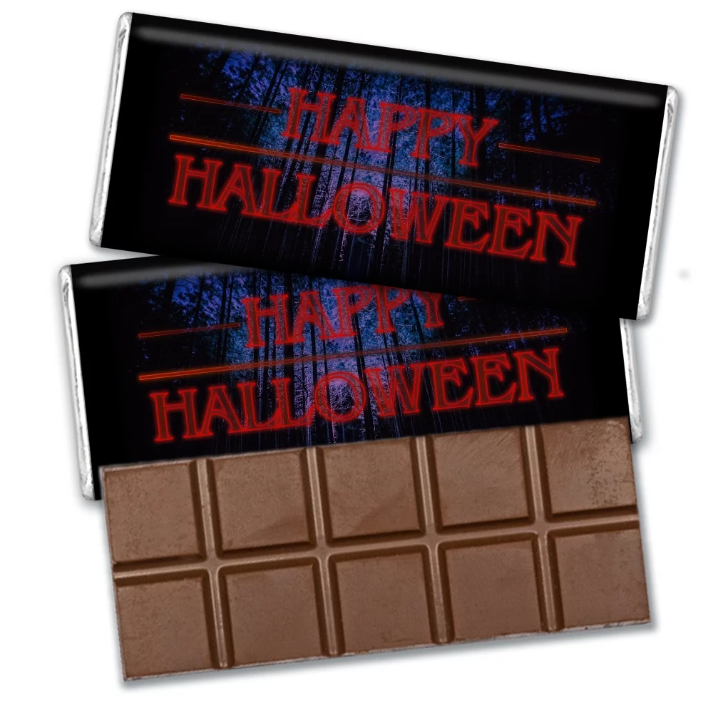 36 Pcs Halloween Party Candy Favors in Bulk Wrapped Belgian Chocolate Bars - Stranger
