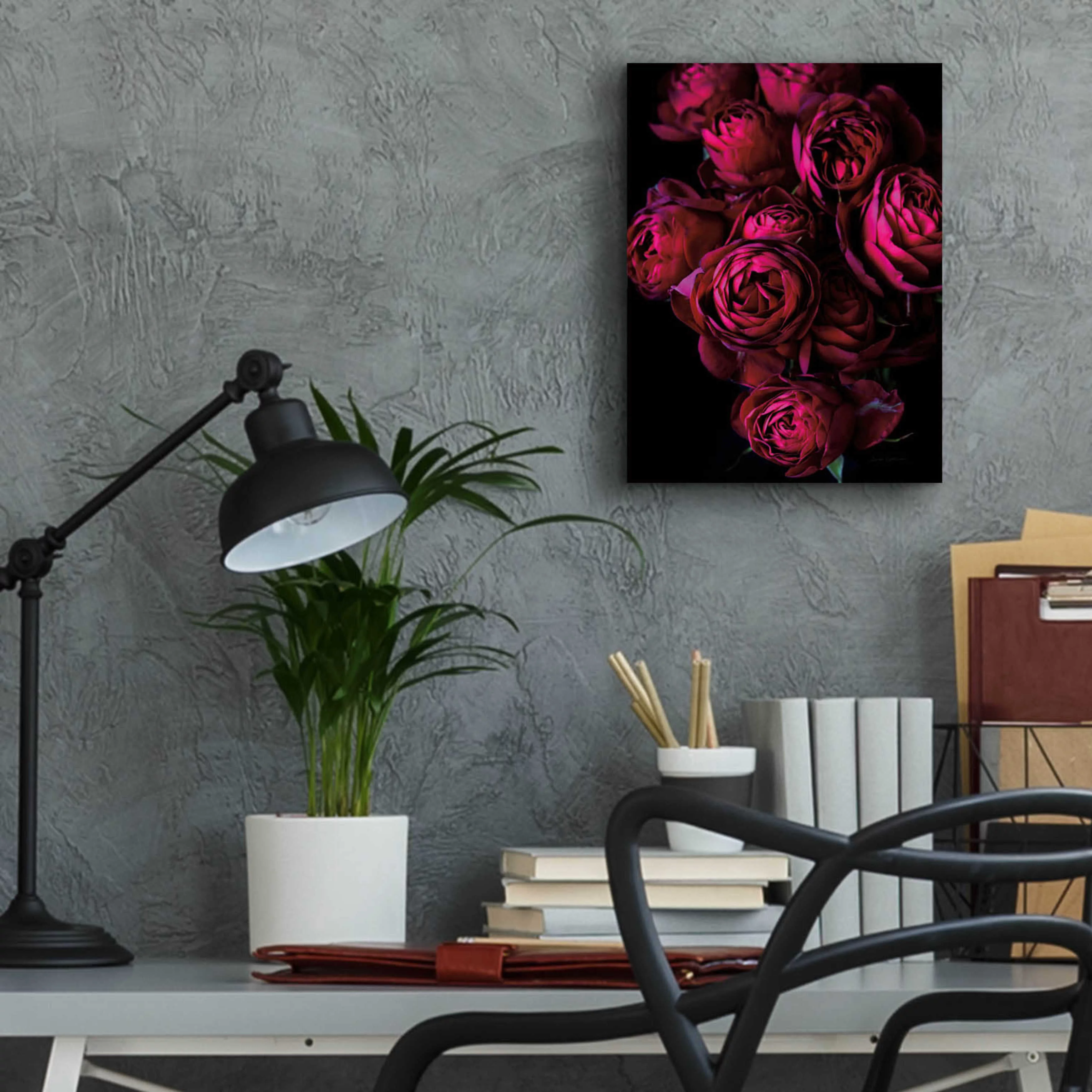 Epic Art 'Cabbage Roses' by Elise Catterall, Acrylic Glass Wall Art, 12