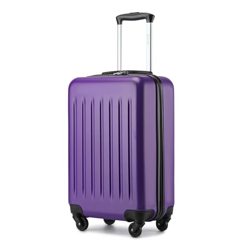 Kono Small Carry on Suitcase 20 Inch Hardside with Spinner Wheels, Lightweight Rolling Cabin for Airplanes Travel (Grey, For 1-3 Days Travel)