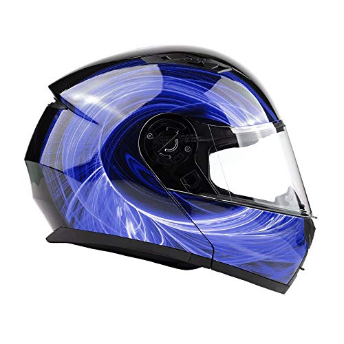 Adult Modular Motorcycle Helmet DOT w/Retractable Sunglass Full Face Flip-up Typhoon TH158