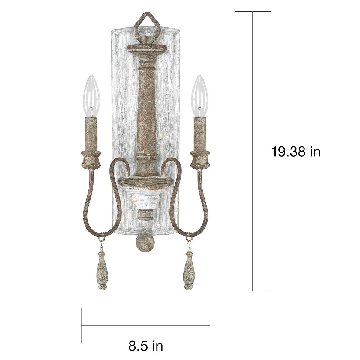 Austin Allen - Zoe - 2 Light Wall Sconce In Traditional Style-19.5 Inches Tall