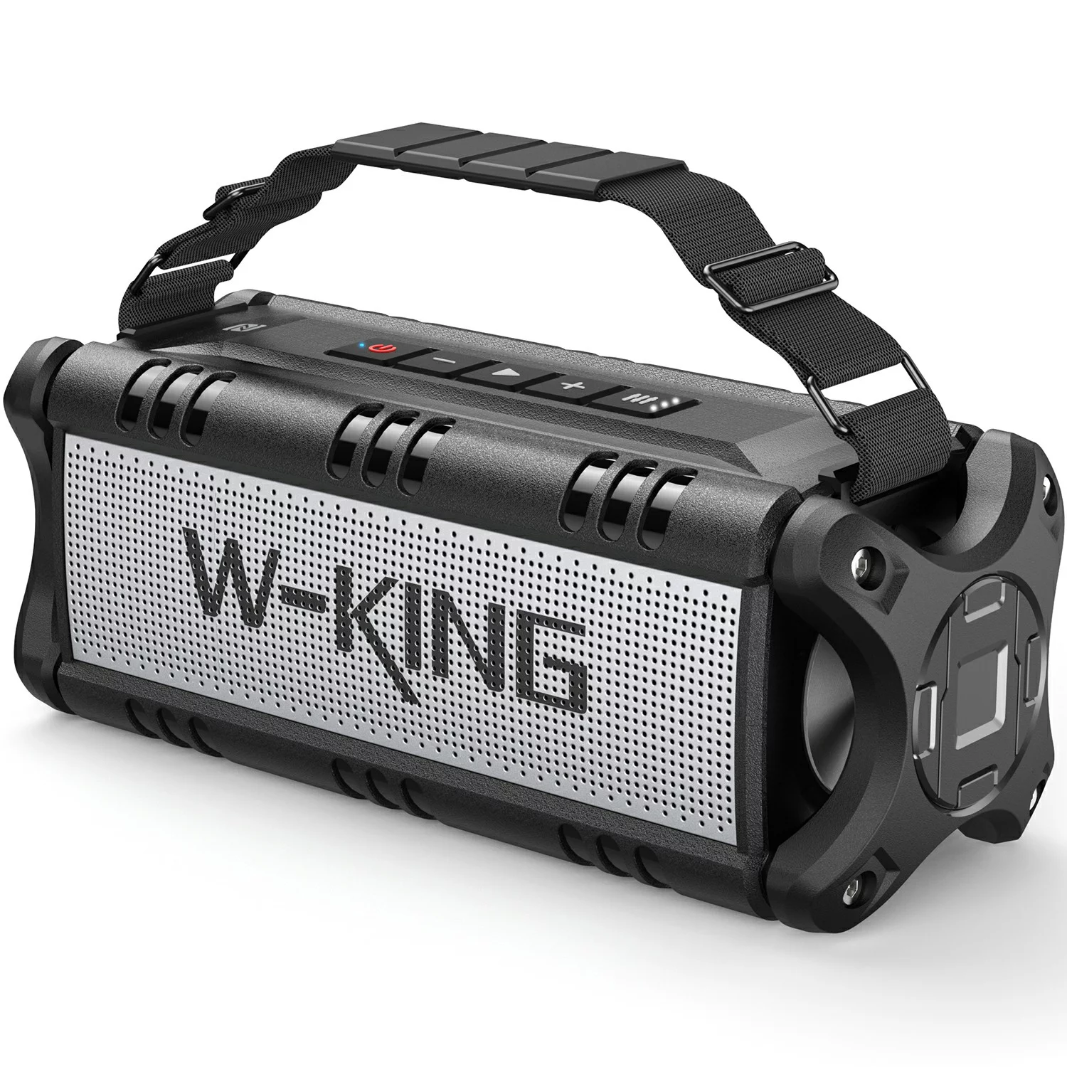 W-KING 50W Bluetooth Speaker, IPX6 Waterproof Portable Wireless Speaker, Booming Bass Outdoor Speaker Support 30-H Playtime, Dual Stereo Pairing, TF-Card, Aux, NFC, Bluetooth 5.0, As a Power Bank