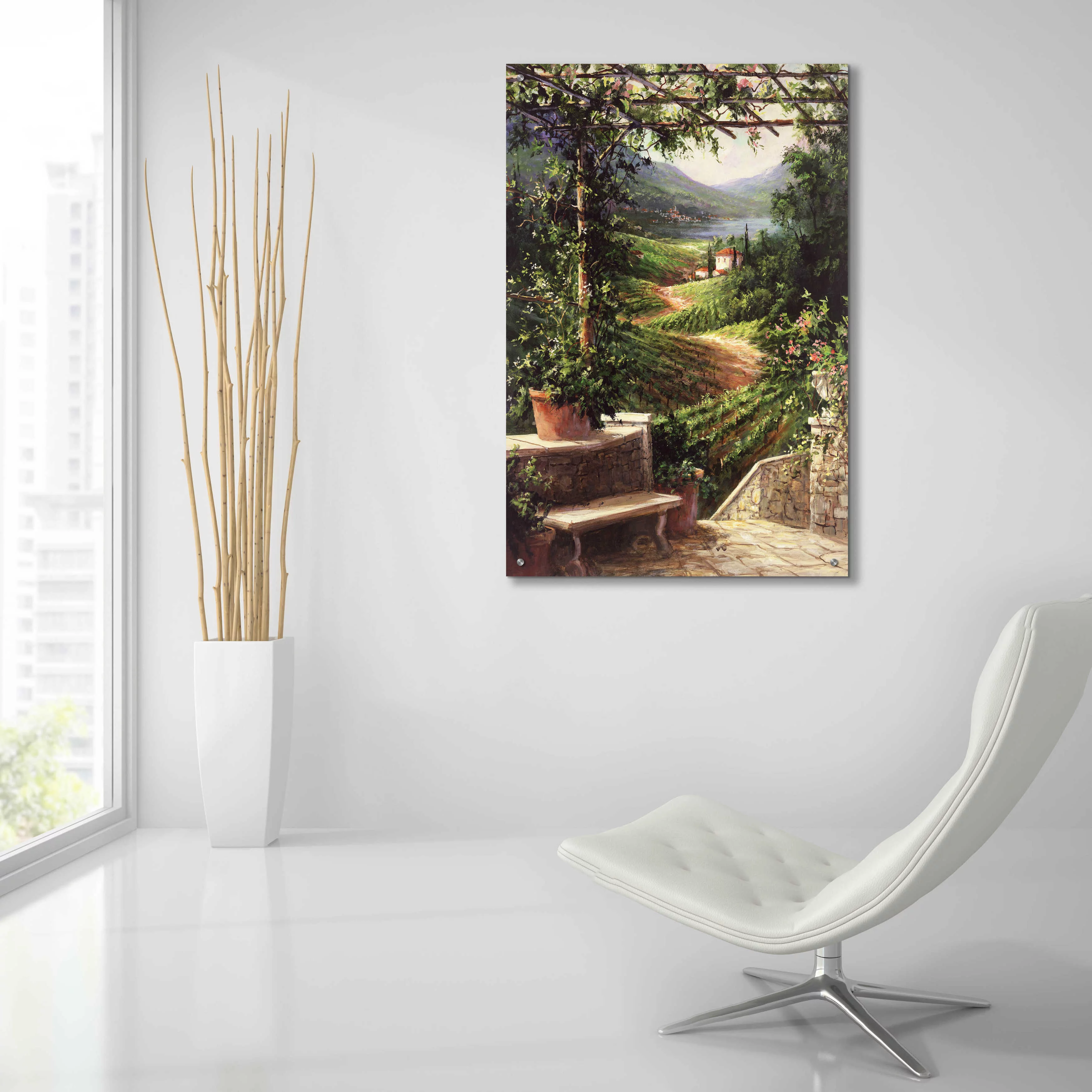 Epic Art 'Chianti Vineyard' by Art Fronckowiak, Acrylic Glass Wall Art, 24